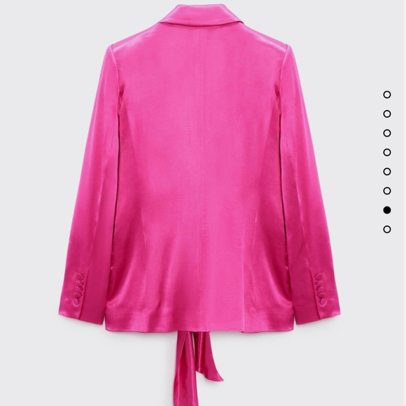 Zara TIED SATIN EFFECT BLAZER bloggers favorite - Picture 15 of 16